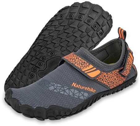 Naturehike lätta vattenskor för män och kvinnor strandskor utomhus simskor snabbtorkande halkfria flödesskor med halkfri sula för strand simning forsränning och vattensporter, GRÅ, 42 EU