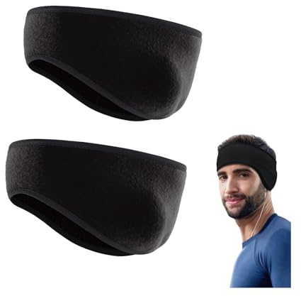 Calentador de Orejas de Invierno,2 PCS Diademas Deportivas de Invierno para Hombres y Mujeres,Diademas Elásticas para Correr,Cubiertas para Las Orejas para Actividades al Aire Libre en Climas Fríos