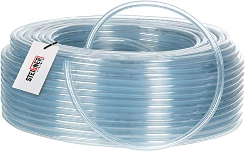 STEIGNER Benzinschlauch Wasserschlauch PVC Schlauch Transparent, Durchmesser: 7-9 mm, Länge: 5 m, SBS-09-5