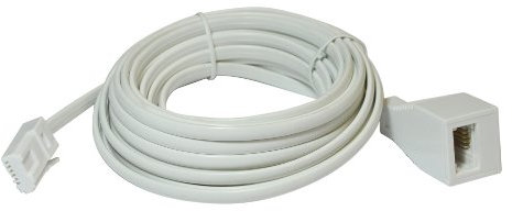 BT Telephone Extension Cable - White Coloured - BT Male Plug to Female Socket BT431A - 4 Core - Copper Wiring, Broadband Ready (5m)