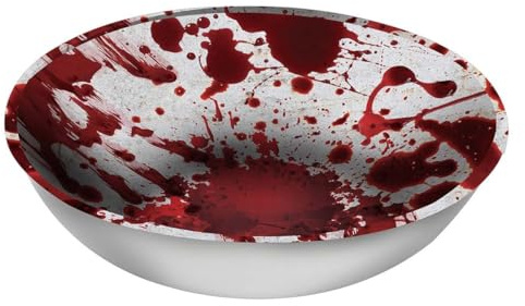 FIESTAS GUIRCA Ensaladera reutilizable con sangre, 27 x 9 cm, color rojo