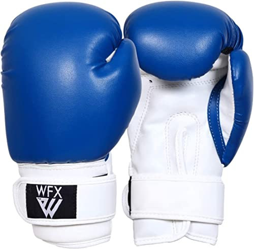WFX Kinder-Boxhandschuhe für Kampfsport Sparring Junior-Praxishandschuhe strapazierfähiges Leder MMA-Trainingshandschuhe für Boxsäcke Schlaghandschuhe Muay Thai Kickboxen Jungen und