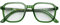 LONDON MOLE Brillen | Hollywood-Lesebrille | Quadratische Lesebrille | Coole Leser | Stilvolle Lesebrille | Unisex | Federscharniere | Transparentes Grün | + 1,5 Vergrößerung