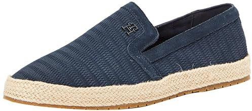 Tommy Hilfiger Espadrilles Homme Classic Suede Chaussures en Toile, Bleu (Desert Sky), 40