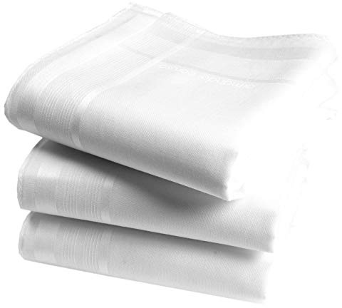Fazzoletti di Armando - 100% Cotone - Taglia: 45 x 45 cm - Confezione da 3 pezzi - Modello ALBIN