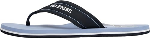 Tommy Hilfiger Chanclas Hombre Padded Beach Sandal Zapatillas de dedo, Azul (Brisk Blue), 42