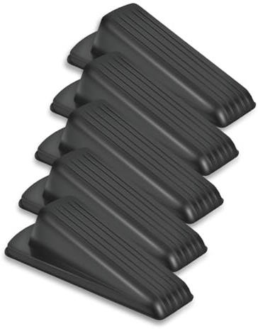 5pcs Big Rubber Doorstop Wedge Suitable for Heavy Doors with Non-Scratching and Anti-Slip Design