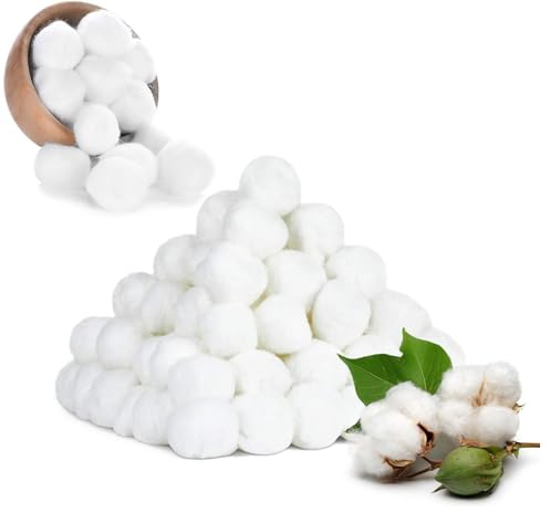 Batuffoli di Cotone Idrofilo per Trucco e Pelli Sensibili - 300 Pezzi - Sgrassanti per Salone di Bellezza e Uso Domestico