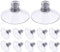 Flintronic ventouse a visser, 12 Pièces 41mm Ventouses Transparentes avec Filetage, Extra Fortes PVC Plastique Suspension Rideau Isolant Ventouse pour Camping Car, Fenêtre, Salle de Bain, Van