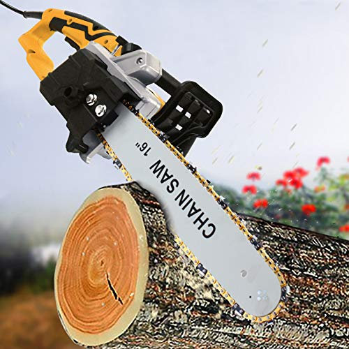 Motosierra eléctrica, potente motosierra eléctrica, motosierra eléctrica de 16 pulgadas, motosierra de árbol, motosierra eléctrica de 2000 W, motosierra eléctrica con cable 800 r/min