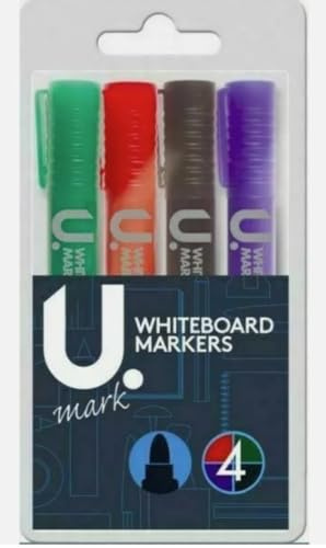 HK Online Set 4 Premium WHITEBOARD MARKERS -School, Home, Study, Office