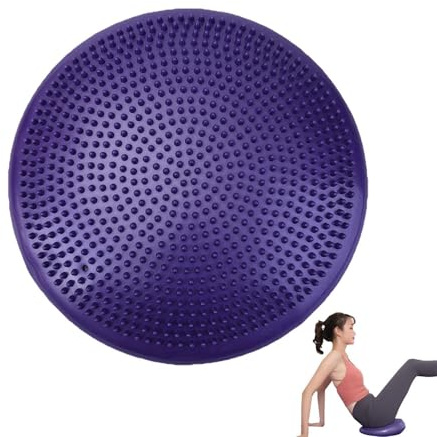 Yoga Balance-kudde – fysisk balans-dyna, tjock yogamatta, uppblåst vingkudde, vinglande sits för sensoriska barn, halkfri yogamatta, tjock yogamatta, kärna balans-skiva, flexibel