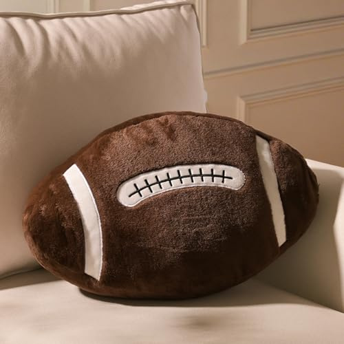 Yhoelata Plysch amerikansk fotboll sittdyna, fluffig fotbollskudde, rugbyfotboll dekoration, kreativ rumsdekoration för barnrum, fotboll presenter för pojkar och fans, 50 cm