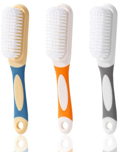 Pamtns 3 Pezzi Exclusivo per Pulizia Scarpe Spazzolinda Spazzola Bucato Spazzola per la Pulizia con Setole Morbide Spazzola per Scarpe Sportive Sneakers Spazzolina Multifunzione per Vestiti Superfici