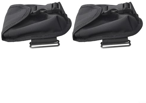 HEBEOT 2 st viktfickor för dykning, 1 000D nylon, dykvikter för tankband, midjebälten, bakplattor och munkar, 13 × 13 × 5 cm (svart)