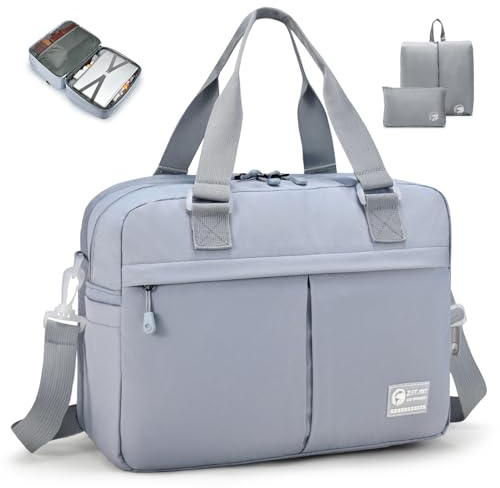 SPAHER Ampliable Bolsa de Viaje British Airways 40x30x15 a 40x30x25 Eurowings Wizzair Equipaje de Mano Bolsa de Deporte Bolsos Maternidad Hospital Bolsas de Fin Semana Mujer con Bolsos de Zapatos