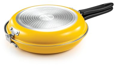 Tescoma 594347 Padella doppia Girafrittata antiaderente, diametro 26 cm, per piani cottura a induzione, linea i-Presto