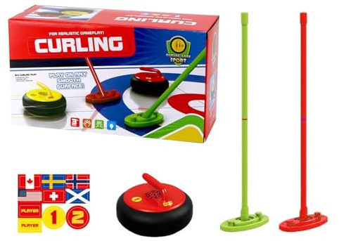 Juego De Curling Para Niños: Juego De Curling Con Luz Eléctrica Para Interiores Y Exteriores, Juguete Deportivo Para Niños, Coordinación Mano- Y Actividad De Flexibilidad | De Mesa Para Curli