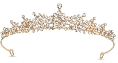 Couronne Princesse Diademe Femme Couronne Strass Diademe Cristal Alliage Accessoires de Cheveux pour Mariage Fete Anniversaire Cosplay