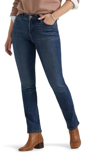 Lee Women's Ultra Lux Comfort with Flex Motion Straight Leg Jean, Royal Chakra, 10