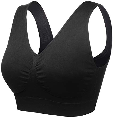 wealsex Sujetador Deportiva sin Costuras Sostén sin Aros Confort Deportes de Yoga para Mujeres Gran tamaño Sujetadore