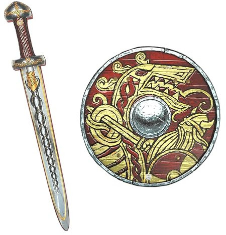 Liontouch - Wikinger Spielzeug-Schwert & Schild | Für Jungen von 3-8 Jahren | Chief Haralds mittelalterliches Set für Krieger Rollenspiele | Sichere Schaumstoff Zubehör für Verkleidung & Kostüme
