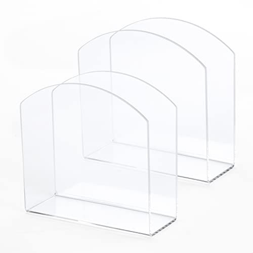 2 Pièces Porte-Serviettes de Table,Distributeur de Serviettes en Papier Forme en U en Acrylique,Moderne Porte Serviettes pour Décor Table à Manger,Comptoir de Cuisine et Salon (Transparent)