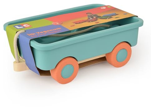 Carro de juguete para niños, carrito de mano retráctil para interior y exterior, adecuado para niños a partir de 2 años, juguetes de jardín y playa, regalos para niñas y niños (turquesa)