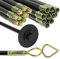 Taylor & Brown Drain Rods Set, Drainage Rods for Outside Drain Flexible, 12 Pcs / 9.2M Drain Unblocker with Heavy Duty Rubber Plunger & Double Worm Screw, Drainage Rods for Drain Cleaning