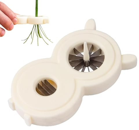 Taglierina per cipollina piccola, grattugia per cipolle in acciaio inossidabile | Taglierina per cipolle e tritatutto per verdure | Taglierina per cipolle fiorite, carote, aglio, insalata