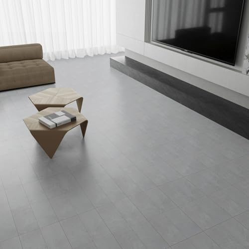 PVC-golvbeläggning, vinylgolv, självhäftande, extra nötningsbeständig, vattentät, grå, marmoreffekt för kök, badrum, sovrum, 30 x 15 cm, 60 stycken
