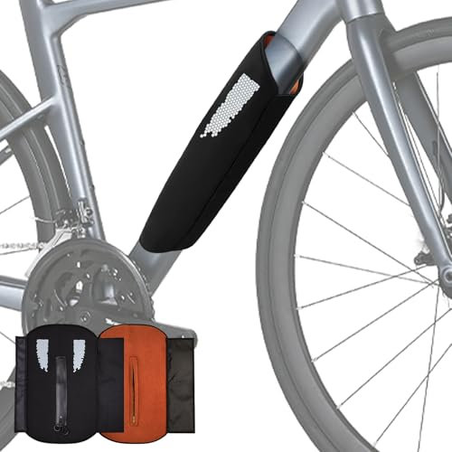 2 Stück E-Bike Akku Schutzhülle, Reflektierend Ebike Akku Schutzhülle, Rohrumfang Neopren Schutzhülle, e Bike Akku Schutzhülle, e Bike Zubehör, für 32-40 cm Rahmenumfang, Schutz Ebike Akku