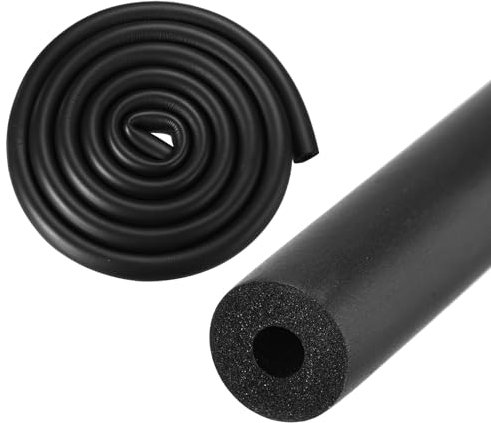 M METERXITY Tube en Mousse d'Isolation de Tuyau, 6mm 1/4 ID 16mm 5/8 OD 2M Longueur, Tube en Mousse Souple et Flexible pour l'Isolation Des Tuyaux pour Le Support de Poignée [Noir]