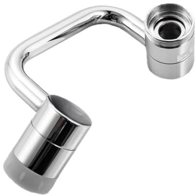 1080 Aireador de grifo de extensión giratoria con brazo - Cabezal de rociador de 2 modos para grifo de cocina,Adaptador de brazo robótico Grifos de lavabo de cocina Boquilla burbujeadora