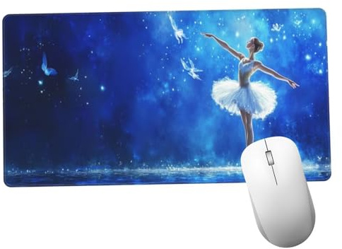 Azul Alfombrilla Ratón 600x300x3mm Alfombrilla Raton XXL Grande con Base de Goma Antideslizante, Lavable, Accesorios Gaming Ballet, Ordenador Gamer Regalos, Mouse Pad Gaming Mejora La Velocida Y1394