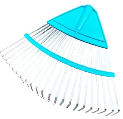 Jiuvaso Rastrello da Giardino con Testa a Denti per Rastrello per Aiuole E Aiuole, Erba Tagliata