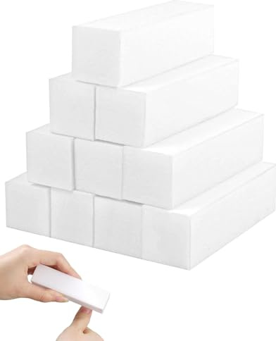 JUKOTA Bloc Polissoir Ongles, 10 Pcs polissoirs à ongles,Buffer Ongles Carré Éponge Lime à Ongles pour Les Salons de Manucure, Le Diy Nail Art à La Maison