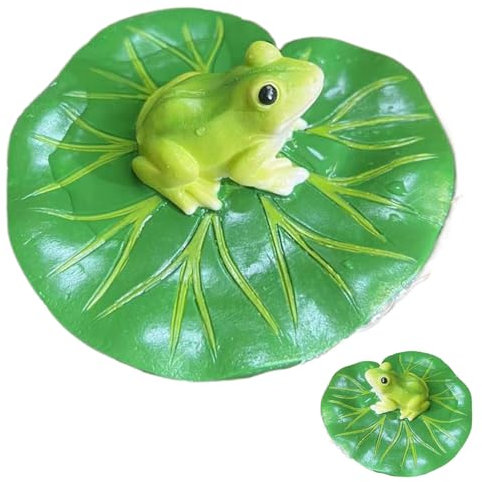 Générique Décorations De Jardin Grenouille - Figurine Décorative pour Bassin,Décoration D'Intérieur Et D'Extérieur pour Maison Balcon Entrée Cour Salon Chambre Aquarium Paysage