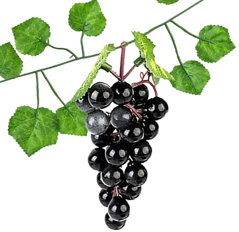 Générique Décoration des artificiels - Clusters de Raisin Vert Violet Noir et vive, Ornement de Fruits en Plastique Durable | Faux de réutilisables, décoration de réalistes pour Cave à v