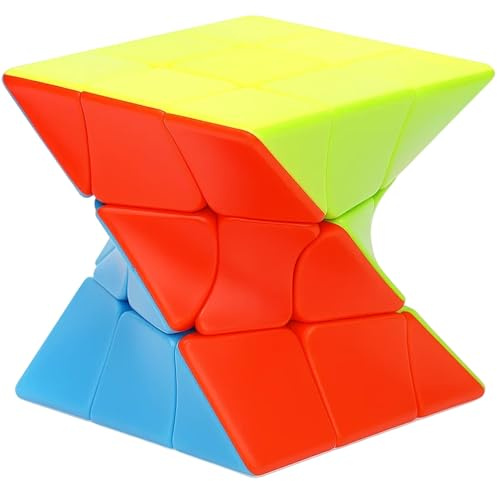 Twist Skewb Cube 3x3, Speed Cube 3D Puzzle Brain Teasers for Beginners and Enthusiasts, Smooth Rotation Puzzle Game, 60x60x60mm