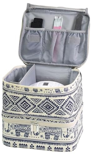 Custodia Organizer Per Smalto Unghie, L'organizer Kit A 2 Strati Contiene Oltre 30 Bottiglie Borsa Porta Con Manici, Da Viaggio Organizzatore Smalti Divisori Regolabili