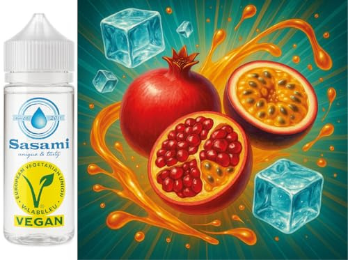 Pom Chill Wave - Granatäpple Passionsfrukt Ice Aromkoncentrat - Vegansk - Sasami - 100ml