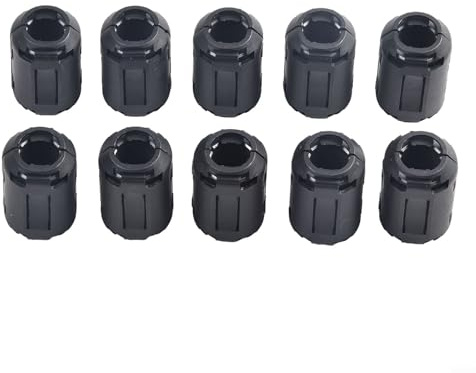 Filtro de supresión de ruido de núcleo de ferrita para clips de anillo, paquete de 10 cables a presión RFI para cables USB, coaxiales, de audio, video y de línea eléctrica (13 mm)