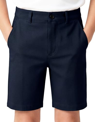 Hoseay Boys School Shorts Kids No-Iron Uniform Short Age 7-8, Blue