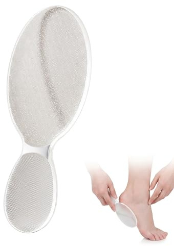TEOZBLU Raspa Piedi Professionale in Vetro Nano, Lima per Piedi e Talloni Screpolati, Rimuovi Calli e Pelle Morta Efficace, Pietra Pomice per Pedicure Professionale a Casa, Design Ergonomico a 8