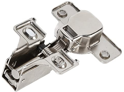 Cerniera Idraulica a Sormonto per Armadio, 90-105°, Braccio Corto 35 mm, Chiusura Ammortizzata, Lega di Zinco, 95x65 mm