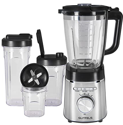 Gutfels Standmixer BLEND 5010 | Standmixer Glas 1,75 L | 1400 W | stufenlose Regulierung | Mixer Küche mit Selbstreinigungsfunktion | Crush-Funktion