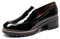 DREAM PAIRS Mocassin Femme Chaussures Plates Confortable avec Talon Mi-Haut Porter à Enfiler Mocassins Loafer SDLS2319W,Size 43,Noir-Pat,SDLS2319W