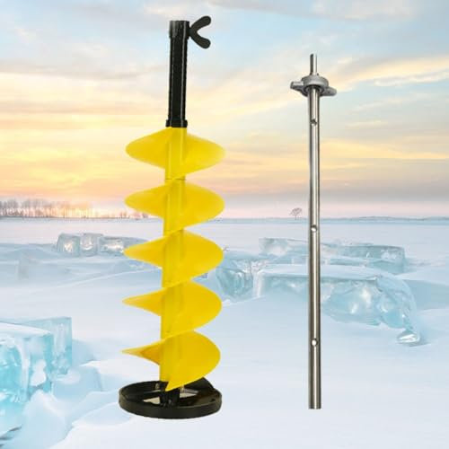 8 isborrskruv sladdlös isborr Sladdlös isborr Nylonborr is med centreringspunktsblad isborrbit, justerbar förlängning (Size : Straight extension rod)