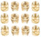100Pcs Durable 3D Printing Brass Nuts Strong Sturdy M3 Threaded Insert Knurled Brass Useful Embedment Nuts Brass Nut Knurled Inserts Heat
